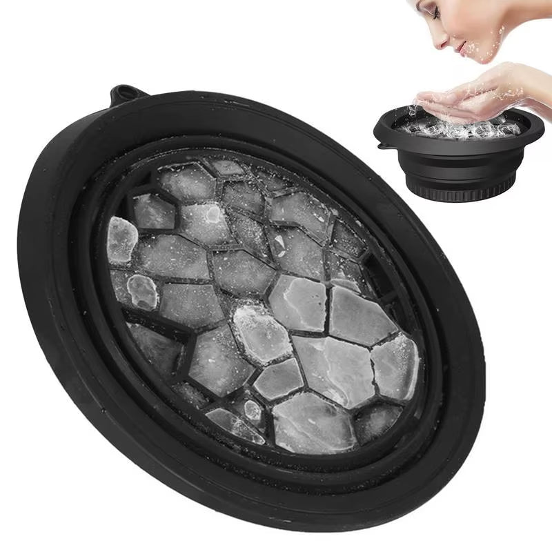 Protable Face Ice Bath Bowl for Facials Plunge Dipping Face Folding Ice Facials Washbasin Facials Skin Care Tool for Home Travel